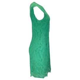 Autre Marque-Emilio Pucci Vestido verde sin mangas con encaje de hojas-Verde