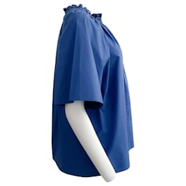 Autre Marque-La linedJ Camisa navideña de popelín de algodón azul-Azul