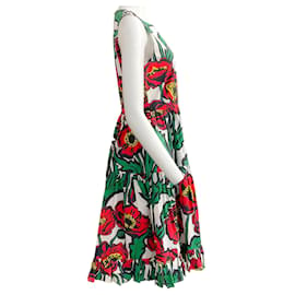 Autre Marque-La linedJ Großes, ärmelloses Kleid mit Blumenmuster in Rot-Rot