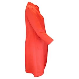 Autre Marque-Abrigo de algodón y seda con botones en rojo amapola de Rena Lange-Roja