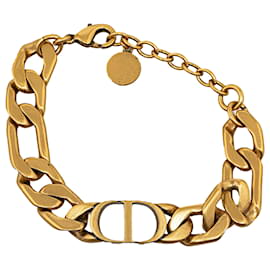 Dior-Bracciale con ciondolo con logo Dior in oro-D'oro
