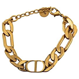 Dior-Gold Dior Logo Charm Bracelet-Golden