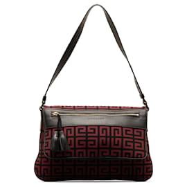 Givenchy-Rote Schultertasche aus Canvas mit Givenchy-Monogramm-Rot