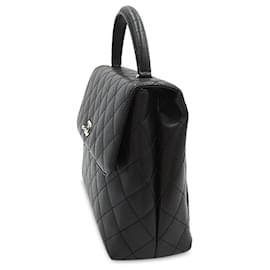 Chanel-Bolsa com alça superior Chanel Caviar preta-Preto
