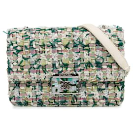 Chanel-Grüne Chanel Tweed Beauty Lock Flap Bag-Grün