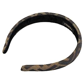 Fendi-Brown Fendi Zucca Headband-Marrone
