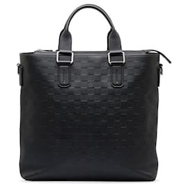 Louis Vuitton-Bolso satchel diario Louis Vuitton Damier Infini negro-Negro