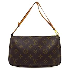 Louis Vuitton-Bolso de hombro Louis Vuitton Monogram Pochette Accessoires marrón-Castaño