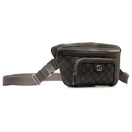 Gucci-Gray Gucci GG Supreme Ophidia Belt Bag-Other