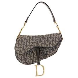 Dior-Sac porté épaule Saddle en toile Dior Oblique marron-Marron