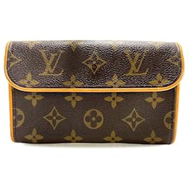 Louis Vuitton-Riñonera florentina con monograma Pochette de Louis Vuitton marrón-Castaño