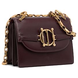 Dior-Brown Dior Diordirection Flap Bag-Brown