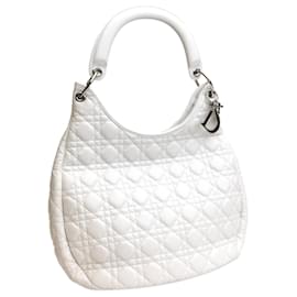 Dior-Hobo Dior Lady Dior Cannage blanc-Blanc