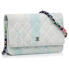 Chanel-White Chanel Jungle Jeans Wallet on Chain Crossbody Bag-White