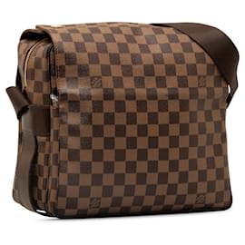 Louis Vuitton-Brown Louis Vuitton Damier Ebene Naviglio Crossbody Bag-Brown