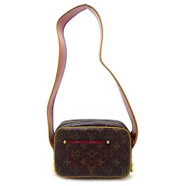 Louis Vuitton-Brown Louis Vuitton Monogram Perforated Mini Trocadero Shoulder Bag-Brown