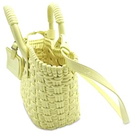 Balenciaga-Bolso satchel Bistro Panier XS de charol Balenciaga amarillo-Amarillo