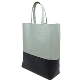 Céline-Vert Petit sac cabas vertical bicolore Celine-Vert