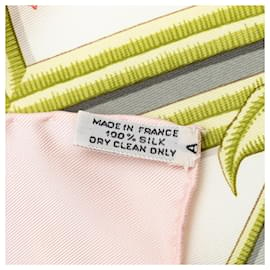 Hermès-Pink Hermes Caraibes Silk Scarf Scarves-Pink