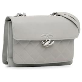 Chanel-Bolso de hombro con solapa Chanel Small CC Box Urban Companion gris-Otro