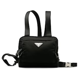 Prada-Black Prada Tessuto Montagna Harness Backpack-Black