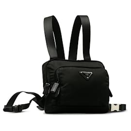 Prada-Black Prada Tessuto Montagna Harness Backpack-Black
