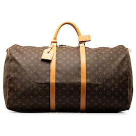 Louis Vuitton-Brown Louis Vuitton Monogram Keepall 60 Travel bag-Brown