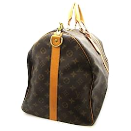 Louis Vuitton-Bandouliere Keepall con monograma de Louis Vuitton marrón 55 Bolsa de viaje-Castaño
