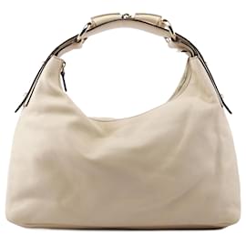 Gucci-GUCCI Shoulder bags leather White Horsebit 1955-White