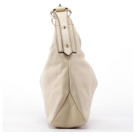 Gucci-GUCCI Bolsas de ombro em couro Branco Horsebit 1955-Branco