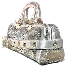 Gucci Ronny Metallic Emboss 2012 Runway Prata