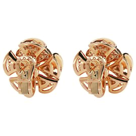 Bulgari-BVLGARI Divas' Dream En Tremblant Flower Earrings in 18k Rose Gold, 2.6 ctw-Metallic