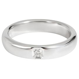 Tiffany & Co-TIFFANY & CO. Ehering mit Diamanten für immer aus Platin 05 ctw-Silber,Metallisch