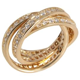 Cartier-Cartier Trinity anel de diamante em 18K Yellow Gold 1.5 ctw-Prata,Metálico