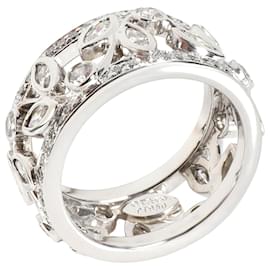 Tiffany & Co-TIFFANY & CO. Vite 8.8 Banda diamantata larga mm in platino 1.25 ctw-Argento,Metallico