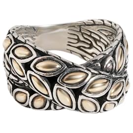 Autre Marque-John Hardy Batu Kawung Crossover Ring in 18k Yellow Gold & Sterling Silver-Silvery,Metallic