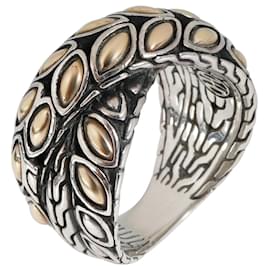 Autre Marque-John Hardy Batu Kawung Crossover Ring in 18k Yellow Gold & Sterling Silver-Silvery,Metallic