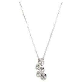Tiffany & Co-TIFFANY & CO. Diamant-Bubble-Anhänger aus Platin 0.5 ctw-Silber,Metallisch