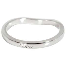 Cartier-Alianza de bodas curva Cartier Ballerine en platino-Plata,Metálico