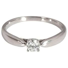 Tiffany & Co-TIFFANY & CO. Anello di fidanzamento Harmony Diamond in platino I VS1 0.18 ct-Argento,Metallico