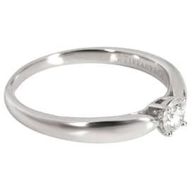 Tiffany & Co-TIFFANY & CO. Anel de noivado Harmony Diamond em Platinum I VS1 0.18 ct-Prata,Metálico