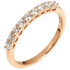 Tiffany & Co-TIFFANY & CO. Aliança de casamento Tiffany Forever Diamond em 18k Rose Gold 0.27 ctw-Metálico