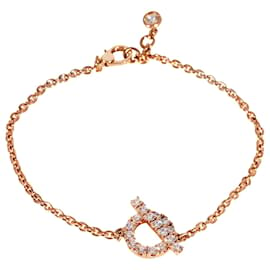 Hermès-Hermès Finesse Diamond Bracelet in 18k Rose Gold 0.55 ctw-Metallic