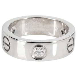 Cartier-Cartier Love Diamond Ring in 18K white gold 0.22 ctw-Silvery,Metallic