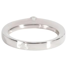 Cartier-Cartier Date Diamond Solitaire Ring in 18K White Gold H-I VVS 0.21 ctw-Silvery,Metallic