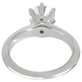 Tiffany & Co-TIFFANY & CO. Diamond Solitaire Engagement Ring in Platinum H VS1 14 ctw-Silvery,Metallic