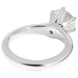 Tiffany & Co-TIFFANY & CO. Anello di fidanzamento con diamante in platino G SI1 1.16 ctw-Argento,Metallico