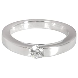 Cartier-Cartier Diamond Date Ring in platino certificato GIA G VVS1 0.21 ct-Argento,Metallico