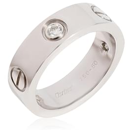 Cartier-Cartier Love Diamond Ring in 18K white gold 0.22 ctw-Silvery,Metallic