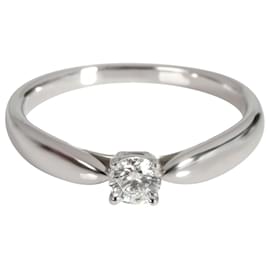 Tiffany & Co-TIFFANY & CO. Anello di fidanzamento Harmony Diamond in platino I VS1 0.18 ctw-Argento,Metallico